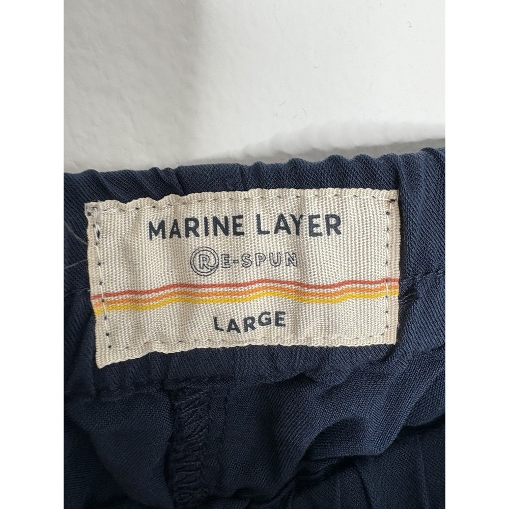 Marine Layer Re Spun Navy Blue Athleisure Pants Women's Large Elastic Waist - Picture 3 of 4